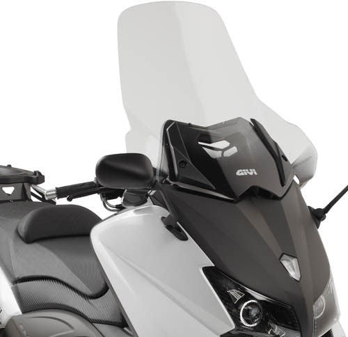 Givi Windscreen for Yamaha TMAX 530 12-16, color Clear, dim. HxW 65 x 61 cm, fits oe headlight fairing | D2013ST