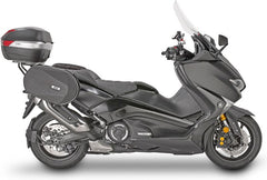 Givi Windscreen for Yamaha TMAX 530 17-19, TMAX 560 20-21, color Clear, dim. HxW 59,5 x 61 cm, 12,5 cm higher than oe, fits oe headlight fairing | D2133ST