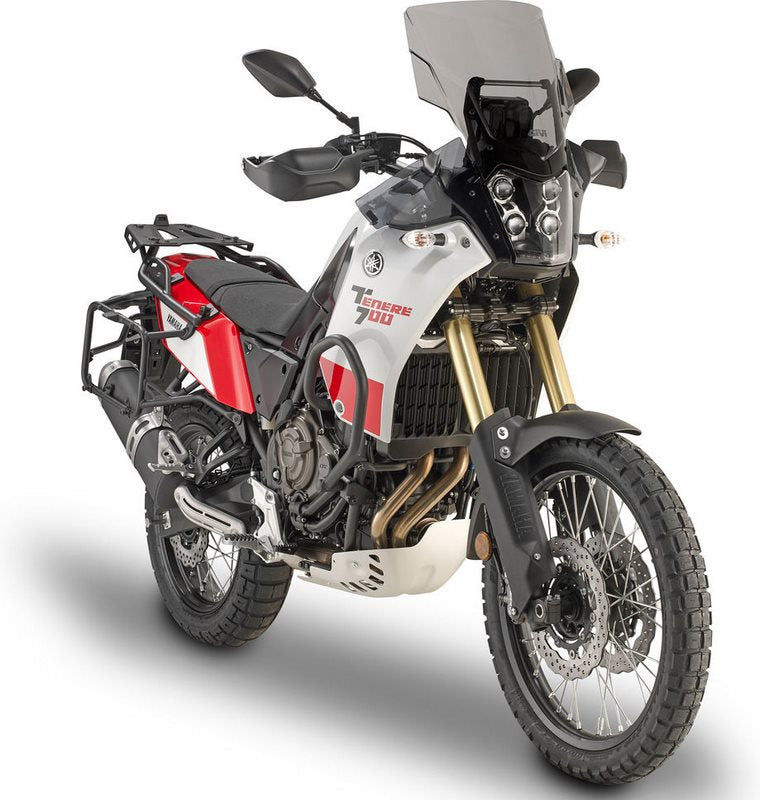 Givi Windscreen for Yamaha Tenere 700, Tenere 700 Rallye Edition, color light smoke, dim. HxW 39,5 x 39,5 cm, fits oe headlight fairing | D2145S