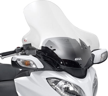 Givi Windscreen for Suzuki Burgman 650 13-, color Clear, dim. HxW 76 x 75 cm, 12cm higher than stock | D3104ST