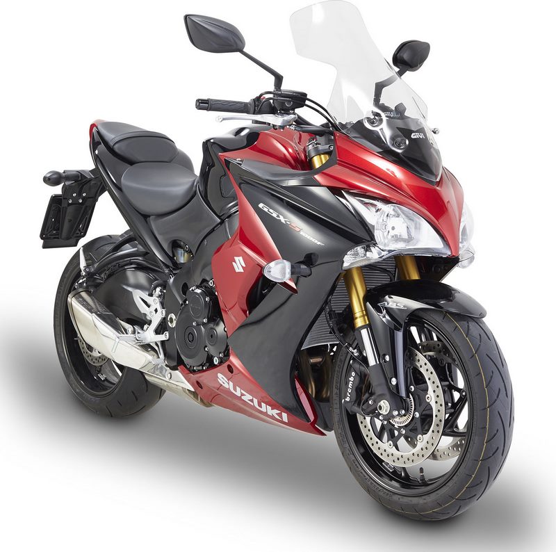 Givi Windscreen for Suzuki GSX-S 1000F 15-20, color clear, dim. HxW 59x35cm, 15 cm cm higher than stock screen, fits oe headlight fairing | D3110ST