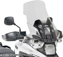 Givi Windscreen for Suzuki DL 1050 V-Strom, color clear, dim. 57,5x50,5cm, fits oe headlight fairing | D3117ST