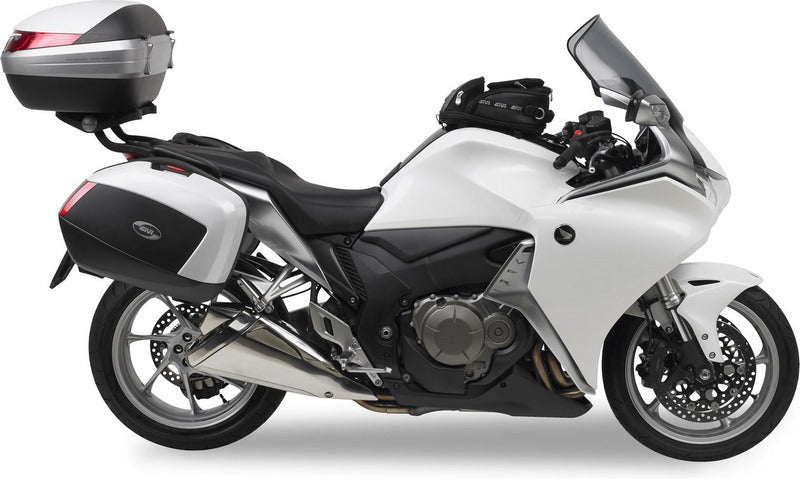 Givi Windscreen for Honda VFR 1200 F 10-16, color light smoke, dim. HxW 40x40cm, 14 cm cm higher than stock screen, fits oe headlight fairing | D321S
