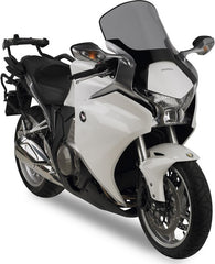 Givi Windscreen for Honda VFR 1200 F 10-16, color light smoke, dim. HxW 40x40cm, 14 cm cm higher than stock screen, fits oe headlight fairing | D321S