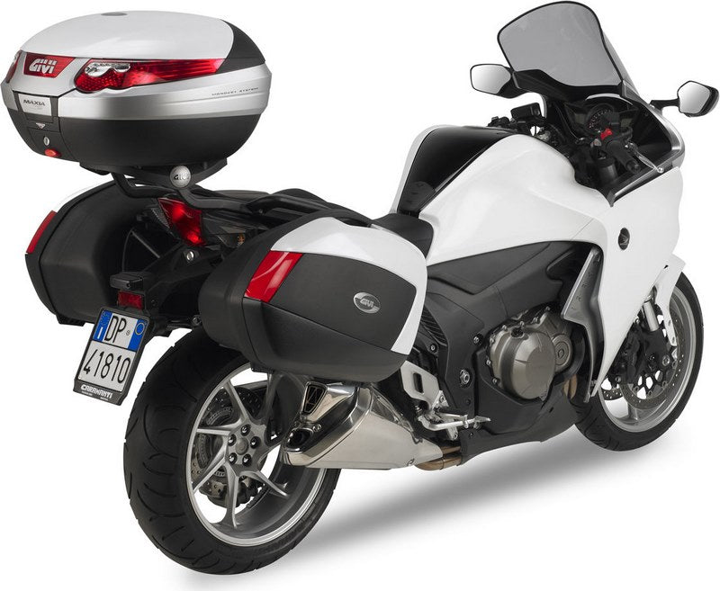 Givi Windscreen for Honda VFR 1200 F 10-16, color light smoke, dim. HxW 40x40cm, 14 cm cm higher than stock screen, fits oe headlight fairing | D321S