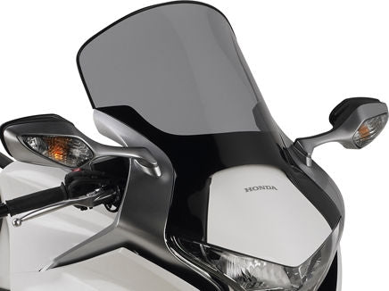 Givi Windscreen for Honda VFR 1200 F 10-16, color light smoke, dim. HxW 40x40cm, 14 cm cm higher than stock screen, fits oe headlight fairing | D321S