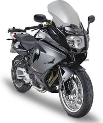 Givi Windscreen for BMW F 800 GT color light smoke, dim. HxW 58x40 cm, 13,5 cm higher than oe, fits oe headlight fairing | D5109S