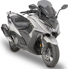 Givi Windscreen for Kymco AK 550 smoked, low profile sport screen, dim. HxW 49 x 42 cm, fits oe headlight fairing | D6110S