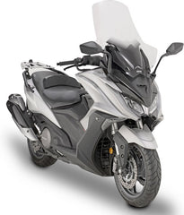 Givi Windscreen for Kymco AK 550, color Clear, with hands guard, fits oe headlight fairing, dim. HxW 70 x 66 cm | D6110ST