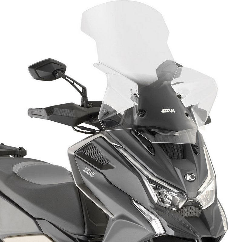 GIVI Windshield - transparent - 730x530 mm (HxW) for Kymco DTX 360 (21-23), without ABE | D6124ST