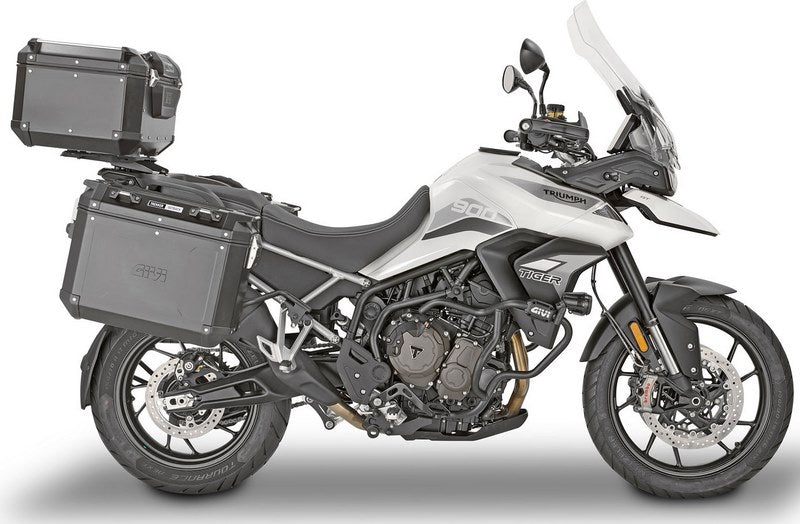 Givi Windscreen for Triumph Tiger 900, color Clear,, dim. HxW 59 x 42 cm, 12,5 cm higher than oe, fits oe headlight fairing | D6415ST