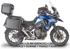 Givi Windscreen for Triumph Tiger 1200 GT, Tiger 1200 Rally, color Clear,, dim. HxW 57 x 38 cm, 12,5 cm higher than oe, fits oe headlight fairing | D6422ST