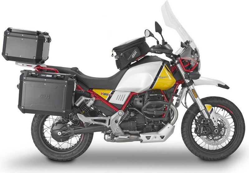 Givi Screen for Moto Guzzi V 85 TT, color clear, dim. HxW 68,5 x 46 cm, fits oe headlight fairing, 34,5 cm higher than oe | D8203ST