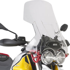 Givi Screen for Moto Guzzi V 85 TT, color clear, dim. HxW 68,5 x 46 cm, fits oe headlight fairing, 34,5 cm higher than oe | D8203ST
