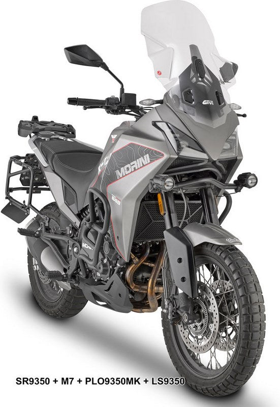 Givi Windscreen for Moto Morini X-Cape 649, color Clear, dim. HxW 62 x 43 cm, 15 cm higher than oe, fits oe headlight fairing | D9350ST