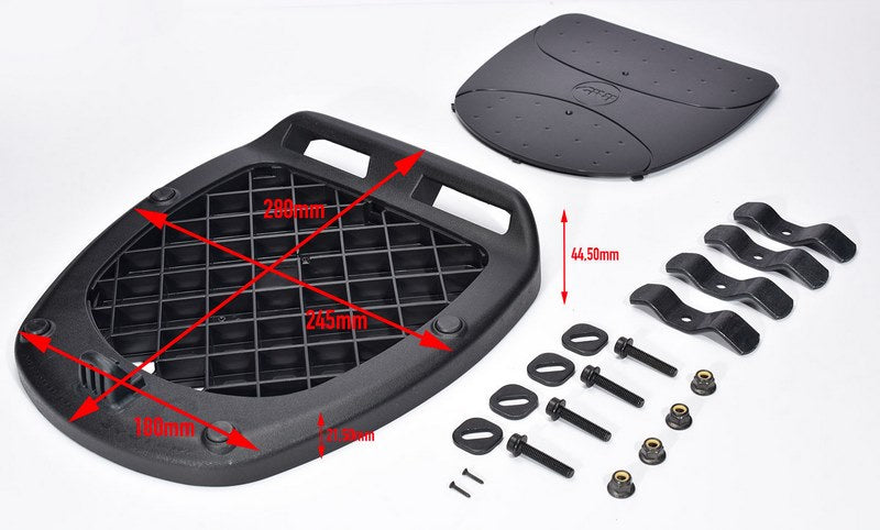GIVI E300 - Monolock Topcase, 30 L., black with transparent reflector, with plate and universal kit | E300NT2B