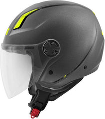 Givi Jet helmet 11.7 SOLID COLOR Matte Titanium/Yellow, Size 61/XXL | H117BG76861