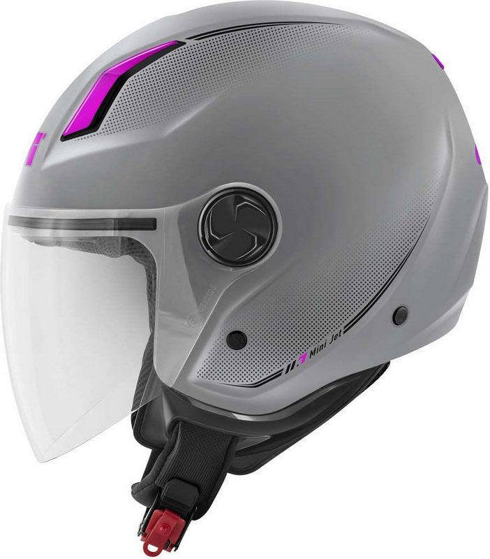 Givi Jet helmet 11.7 SOLID COLOR LADY Matte Silver/Fuchsia, Size 53/XS | H117BG77953