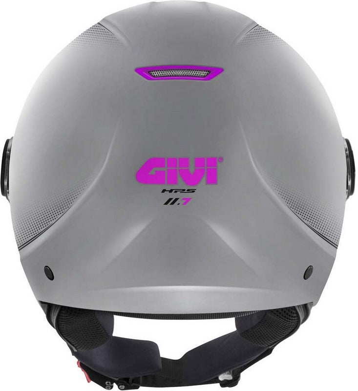 Givi Jet helmet 11.7 SOLID COLOR LADY Matte Silver/Fuchsia, Size 53/XS | H117BG77953