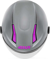 Givi Jet helmet 11.7 SOLID COLOR LADY Matte Silver/Fuchsia, Size 59/L | H117BG77959