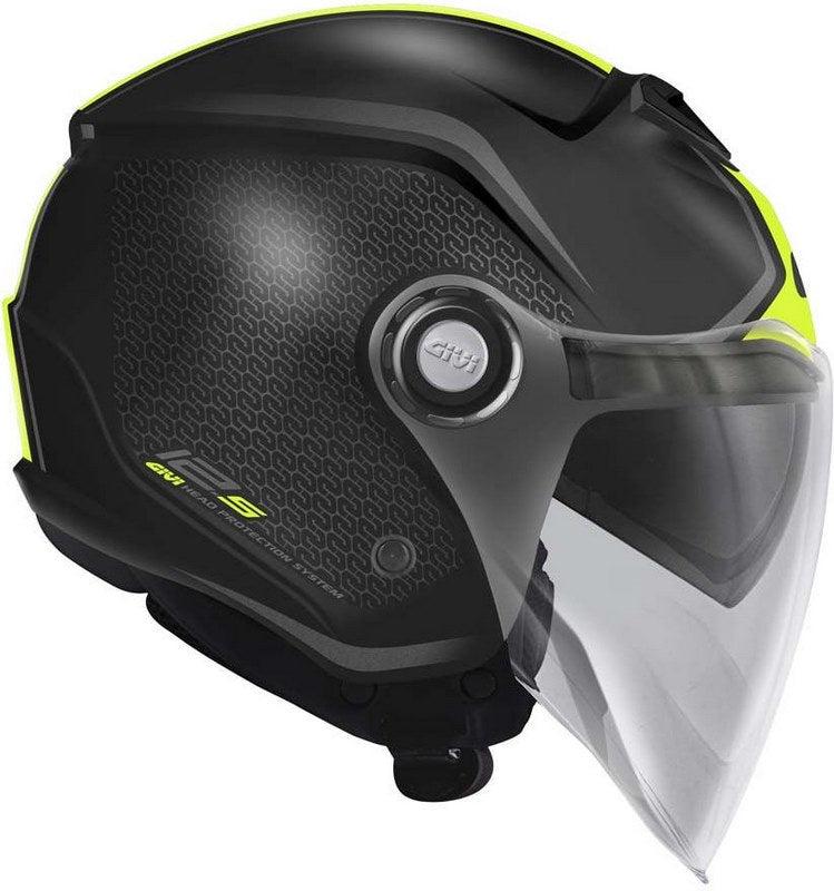 Givi Jet helmet 12.5 GRAPHIC TOUCH Matte Black/Yellow, Size 56/S | H125FTHBY56