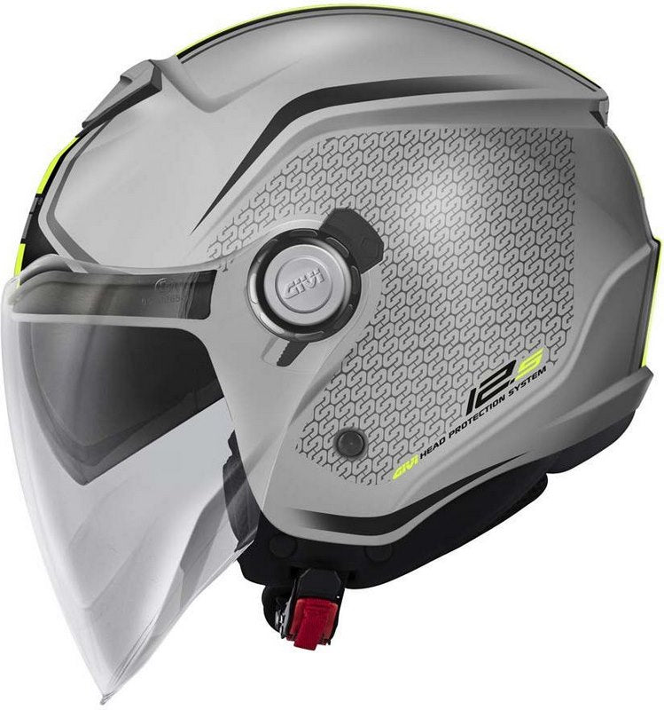 Givi Jet helmet 12.5 GRAPHIC TOUCH Matte Grey/Yellow, Size 56/S | H125FTHGY56