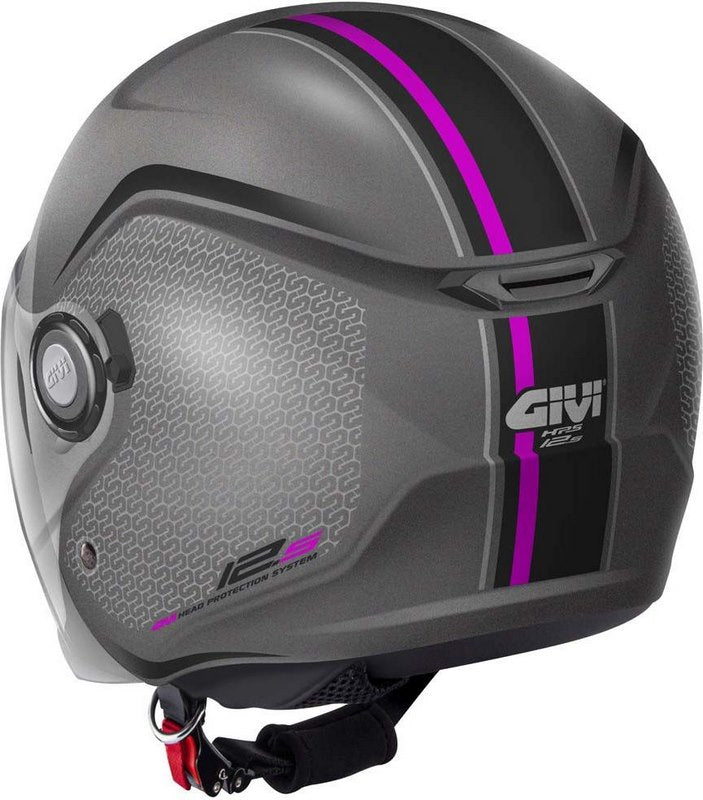 Givi Jet helmet 2.5 GRAPHIC TOUCH LADY Matte Titanium/Pink, Size 58/M | H125FTHTP58