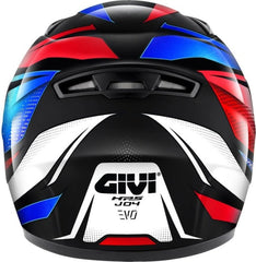 Givi JUNIOR 4 EVO FOLLOW BLUE RED FULL FACE HELMET, Size 52/JM | HJ04RFWLR52