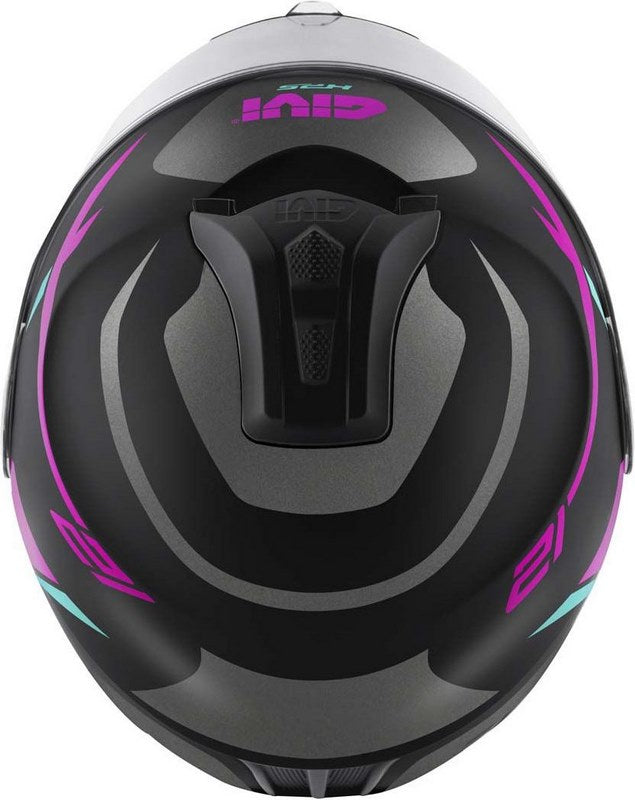Givi Flip-up helmet X.21 EVO NUMBER LADY Matte Black/Titanium/Pink, Size 54/XS | HX21RNBBP54