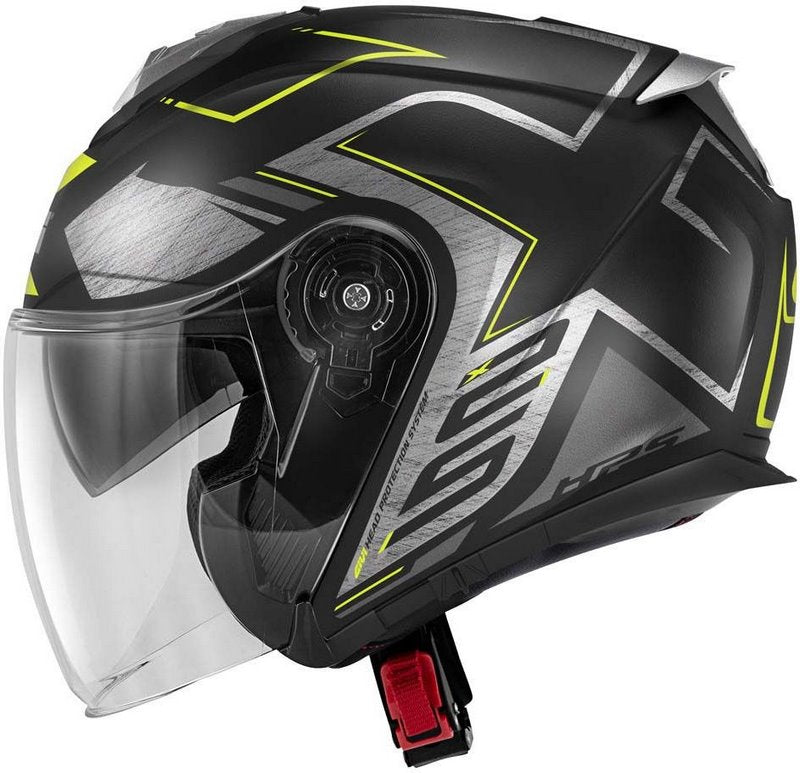 Givi Jet helmet X.25 TRACE Matte Black/Titanium/Yellow, Size 60/L | HX25FTCBY60