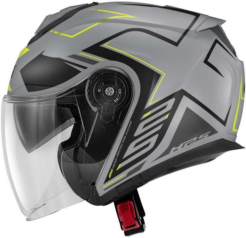 Givi Jet helmet X.25 TRACE Matte Grey/Black/Yellow, Size 54/XS | HX25FTCGY54
