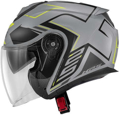Givi Jet helmet X.25 TRACE Matte Grey/Black/Yellow, Size 63/XXL | HX25FTCGY63