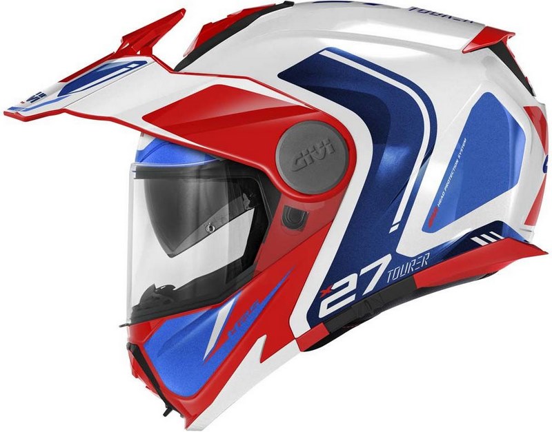 Givi Flip-up helmet X.27 TOURER GRAPHIC White/Blue/Red, Size 61/XL | HX27RTRWL61