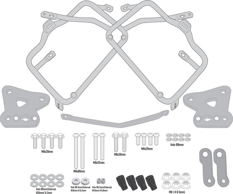 Givi PL2148 Specific Pannier Holder for Monokey Cases for Yamaha Tracer 700 20- | PL2148