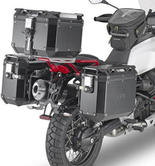 Givi PLOR8203CAM Specific Quick Release Pannier Holder for Monokey Cam-Side Trekker Outback Side Cases, specific for Moto Guzzi V 85 TT | PLOR8203CAM
