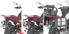 Givi PLOR8203MK Specific Quick Release Pannier Holder for Monokey Side Cases, specific for Moto Guzzi V 85 TT | PLOR8203MK