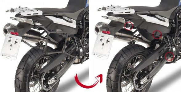 Givi PLR5103 Specific Pannier Holder for Monokey Cases for BMW F 650 GS 08-12, F800 GS, F 700 GS | PLR5103