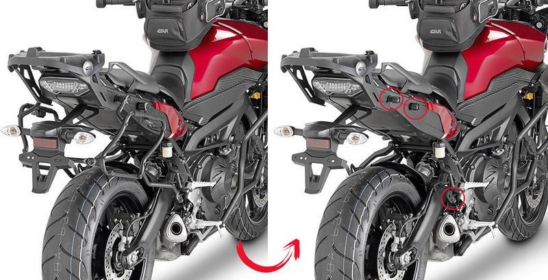 Givi PLXR2122 Specific Pannier Holder for V35 / V37 Monokey Side Cases for Yamaha Tracer 900, FJ-09 15-17 | PLXR2122