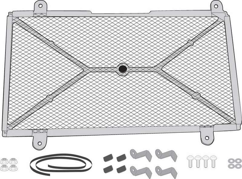 Givi Radiator Guard for Suzuki DL 1050 V-Strom, stainless steel black coated | PR3117