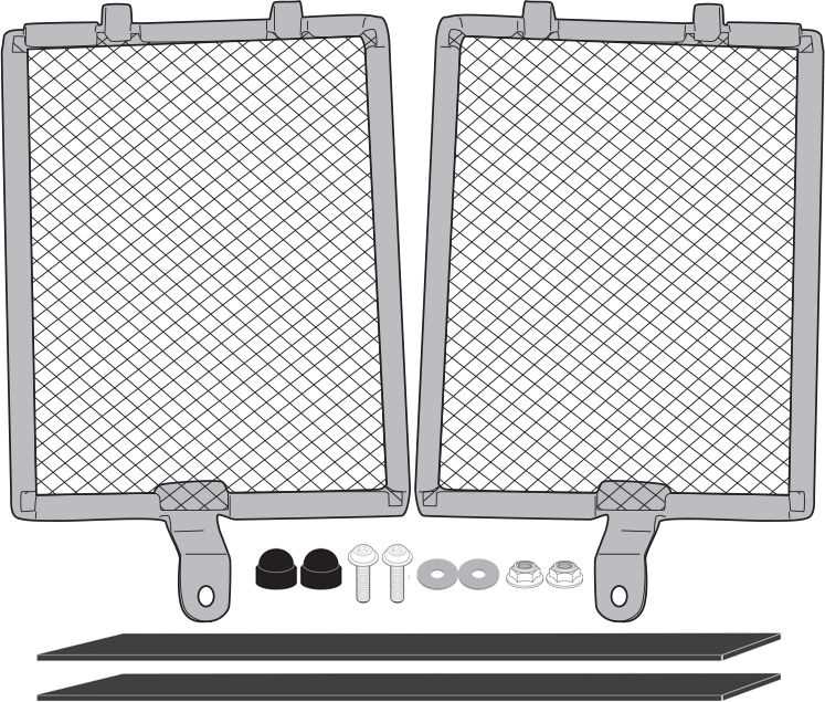 GIVI Specific protection for stainless steel water and oil radiators - black - f. BMW R 1300 GS (24) | PR5143