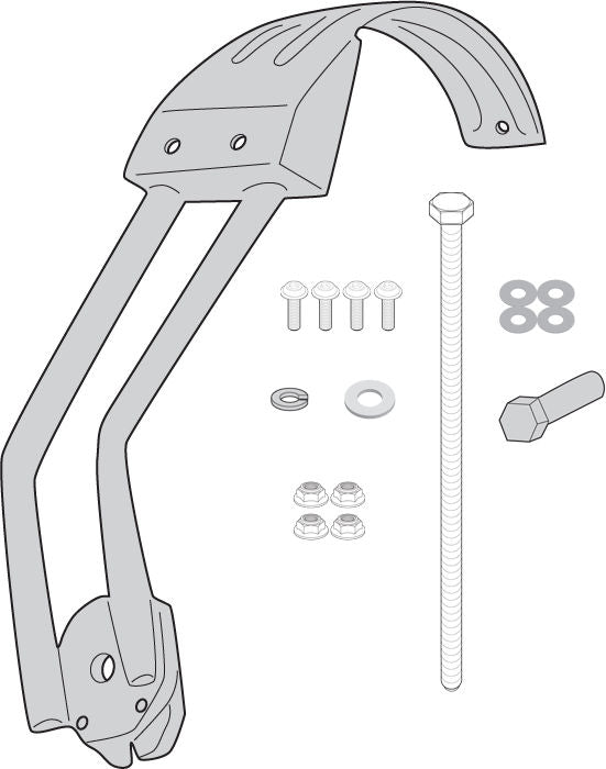 Givi Specific install kit to mount Rear Wheel Side Mount Fender RM02 on BMW F 900 R, F 900 XR | RM5137KIT