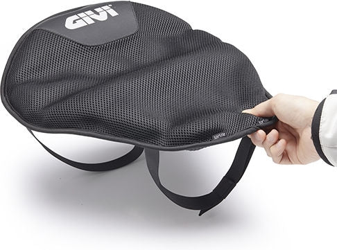 GIVI Universal saddle seat cushion, air-filled, covered with black, breathable fabric | S230