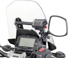 Givi S604 Universal Case for European Highway Toll Payment Devices, including Handlebars, Crossbars And Mirrors Mounting Kit | S604