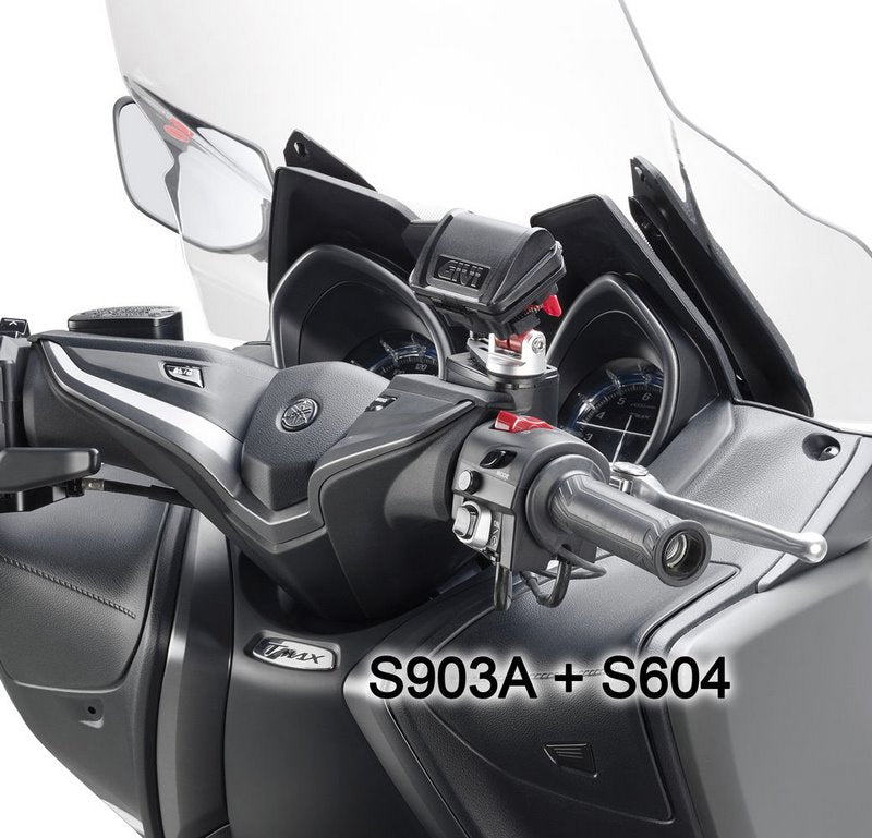 Givi S604 Universal Case for European Highway Toll Payment Devices, including Handlebars, Crossbars And Mirrors Mounting Kit | S604