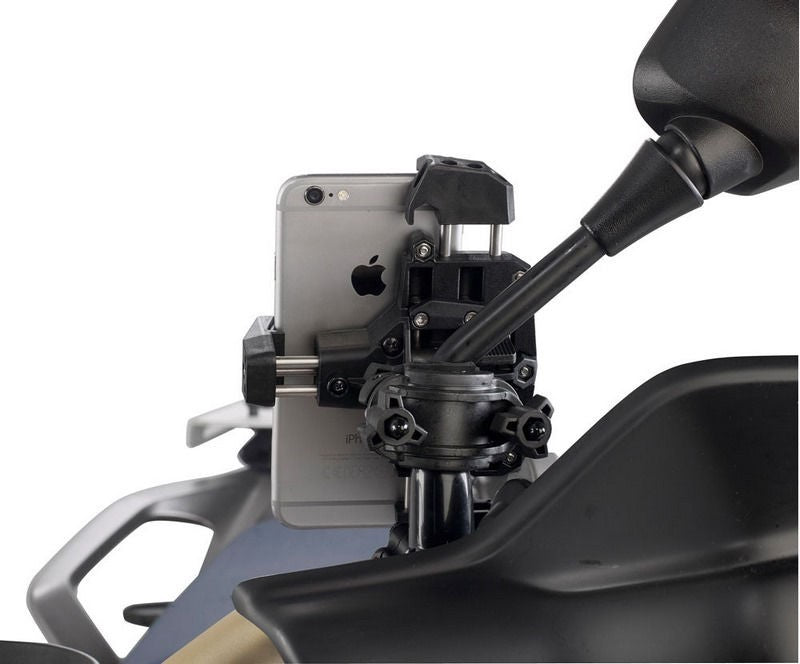 Givi S920M Smart Clip holder for handlebar mounting suitable for smartphone with external dimensions from 112x52mm to 148x75mm | S920M