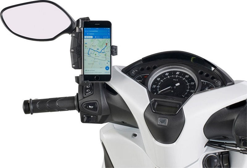 Givi S920M Smart Clip holder for handlebar mounting suitable for smartphone with external dimensions from 112x52mm to 148x75mm | S920M