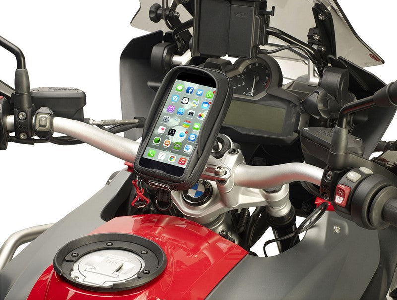 Givi Smart phone / GPS Givi S957B holder for handlebar mounting, inner dimensions 81x160mm, window dimensions 69x151mm | S957B