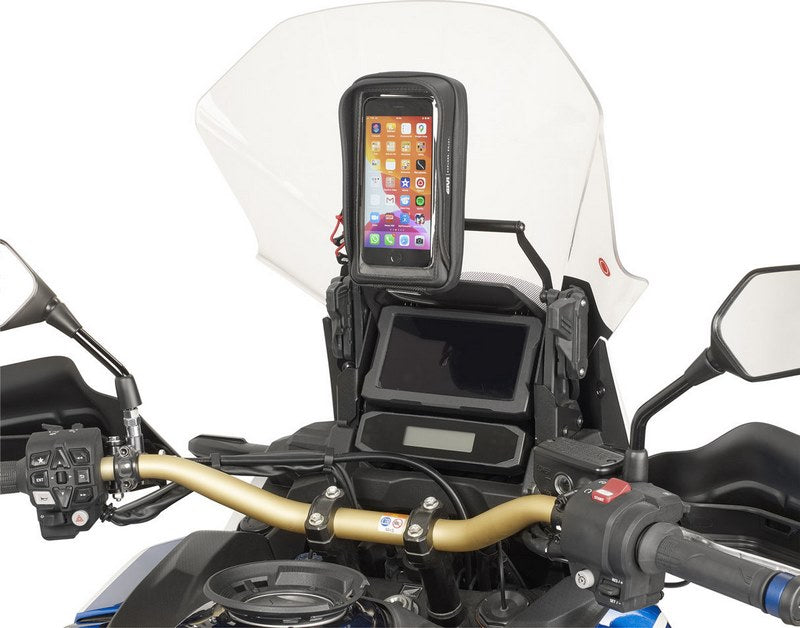 Givi Smart phone / GPS Givi S958B holder for handlebar mounting, inner dimensions 97x189mm, window dimensions 80x169mm | S958B