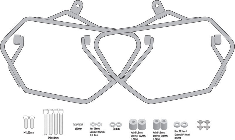 Givi TE5137 SideFrame for Easylock Side Bags, or Soft Side Bags for BMW F 900 R, F 900 XR | TE5137