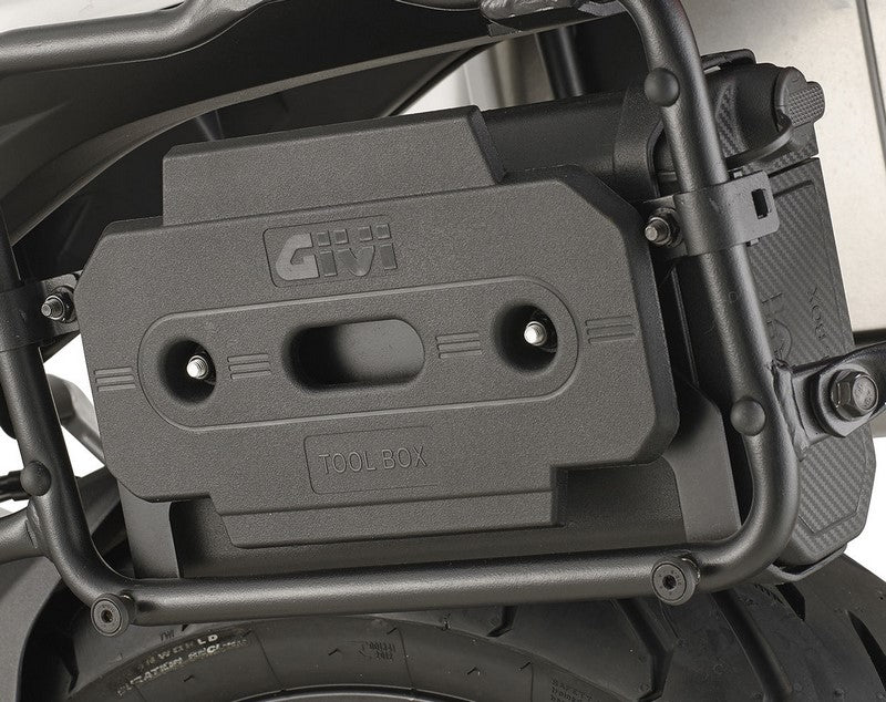 Givi TL8705KIT Specific Kit to install S250 Tool Box on Givi panniers for Benelli TRK 502, TRK 502 X, Kawasaki Versys 1000 19-, Triumph Tiger 800 18- | TL8705KIT